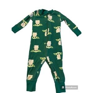 Hanna Andersson Star Wars Baby Yoda Grogu One-piece 3-6 Months 60cm Snap Closure